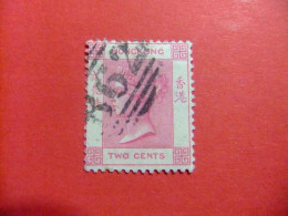 42 HONG KONG 1882 / REINE VICTORIA / YVERT 33 FU Filigrane CA Dent.14 - Usati