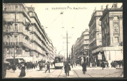 AK Marseille, La Rue Noailles, Strassenbahn  - Tramways