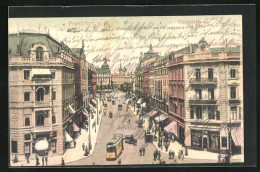 AK Frankfurt A. M., Kaiserstrasse Mit Strassenbahn  - Tram