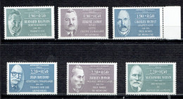 Médecins Et Biologistes (Charles Richet, Eugène Jamot, Bernard Halpern, Alexandre Yersin, Jean Rostand Et Jacques Monod) - Unused Stamps