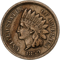 États-Unis, Cent, Indian Head, 1859, Philadelphie, Cupro-nickel, TTB, KM:87 - 1859-1909: Indian Head