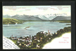 AK Starnberg, Starnberger See, Panorama Mit Karwendel-Gebirge  - Starnberg