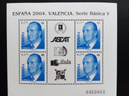 SPANIEN BLOCK 140 POSTFRISCH(MINT) INT. BRIEFMARKENAUSSTELLUNG ESPANA`04 VALENCIA (IV) KÖNIG JUAN CARLOS I - Blocs & Feuillets