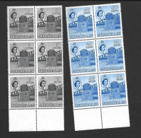 Seychelles 1956 French Colony Bicentennial Set Of 2 In Matched Marginal Blocks Of 6 MNH - Seychellen (...-1976)