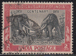 India Used 1951, Geological Survey, Elephant (sample Image) - Oblitérés