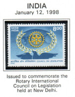 980112 India New Delhi Rotary International - Rotary, Lions Club