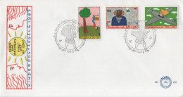 Netherlands Nederland Holland 1987 FDC Kinderpostzegels Kinder, Music Musik Accordion, Canceled In Gravenhage - Maximumkaarten