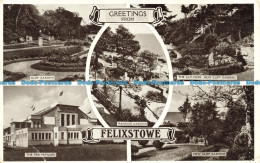 R660877 Greetings From Felixstowe. The Pier Pavilion. New Cliff Gardens. Multi V - Monde