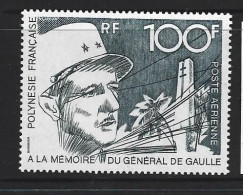 French Polynesia 1972 General De Gaulle Memorial Single MNH - Ungebraucht