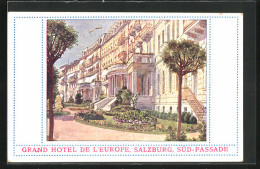 AK Salzburg, Süd Fassade Des Grand Hotel De L`Europe  - Other & Unclassified