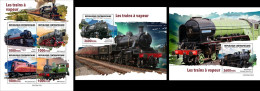 Centrafrica 2023, Steam Trains, 4val In BF +2BF - Trains