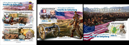 Centrafrica 2023, Battle Of Gettysburg, 4val In BF +2BF - Us Independence