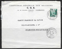 1955 Morocco Casablanca (2-8) Commercial Mail To France - Cartas & Documentos