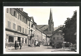 AK St. Johann /Pongau, Cafehaus Am Park Mit Kirche  - Other & Unclassified