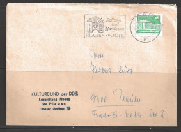 1980 Plauen 6.10.80 Fancy Cancel - Lettres & Documents
