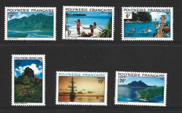 French Polynesia 1974 Views Tourism Set Of 6 MNH - Unused Stamps