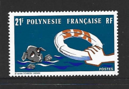 French Polynesia 1974 SPA Animal Protection 21 Fr. Single MNH - Nuovi