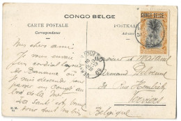 !!! CONGO, CPA DE 1909 DE BANANA POUR VERVIERS - Storia Postale