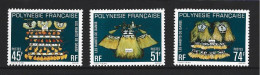 French Polynesia 1979 Dance Costumes Set Of 3 MNH - Unused Stamps