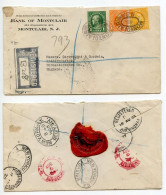 United States 1925 Registered Cover; Montclair, New Jersey To Kidderminster, England; Mix Of Stamps - Covers & Documents