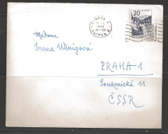 1955 Zagrab To Praha Czechoslovakia - Briefe U. Dokumente