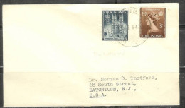 8 February 1954 Penrhyn Cancel To USA - Cook