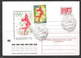 USSR 1972 Olympics Cancel And Cachet - Cartas & Documentos