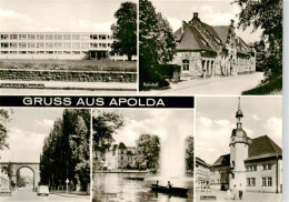 73908702 Apolda Polytechn Oberschule Bahnhof Viadukt Lohteich Rathaus - Apolda