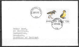 1980 Norway, FN-BATALJONEN (30-10-80), Mailed To Ireland, Duck Stamps - Lettres & Documents