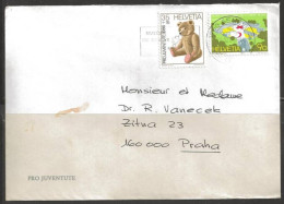 1987 35c+15c Teddy Bear, Geneve (26.12.86) To Czechoslovakia - Briefe U. Dokumente