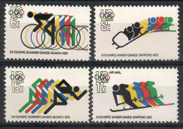 United States Of America 1972 Mi 1074-1077 MNH  (ZS1 USA1074-1077) - Skiing