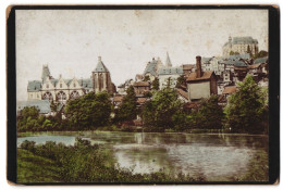 Fotografie Ernst Roepke, Wiesbaden, Ansicht Marburg An Der Lahn Mit Universitätsgebäude  - Lieux