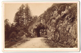 Photo Ad. Braun & Cie, Dornach,  Vue De Xonrupt-Longemer, Tunnel De La Roche-du-Diable, Route De La Schlucht  - Lieux