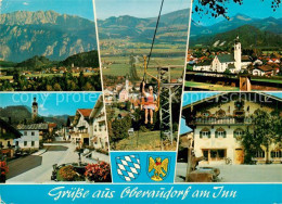 73834539 Oberaudorf Inn Panorama Ortspartie Sesselbahn Hotel Kirche  - Other & Unclassified