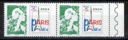 FR 2024   "  PARIS Philex - 30 Mai Au 10 Juin  "  Marge à Droite De Feuille  1 Paire LV 20g à  2.58 € - Illustré-neuf** - Unused Stamps