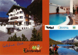 73834421 Feichten Kaunertal Tirol AT Ferienhotel Laerchenhof Hallenbach Seeparti - Autres & Non Classés
