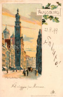 73801525 Augsburg Perlachturm Kuenstlerkarte Augsburg - Augsburg