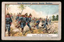 Sammelbild Solo-Margarine, Aus Dem Maöverleben, Schützenschwarm Bayrischer Infanterie  - Autres & Non Classés