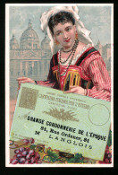 Kaufmannsbild L. Fousses - M. Langlois Succ., Grande Cordonnerie De L`Epoque, Frau In Tracht  - Autres & Non Classés