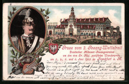 AK Frankfurt A. M., 2. Gesang-Wettstreit Deutscher Männer-Gesangsvereine 1903, Kaiser Wilhelm II.  - Autres & Non Classés