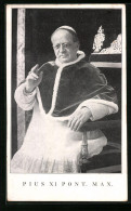 AK Papst Pius XI. Auf Seinem Stuhl Während Einer Predigt  - Papi