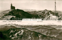 73762048 Hochfelln Ruhpolding Rundblick Mit Kirche Gipfelkreuz Hohe Tauern Gross - Ruhpolding