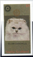 Rotary International 98 UK Scotland Staffa Cats Gold Overprint Chincilla - Rotary Club