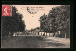 CPA Saint-Amand-Montrond, Avenue De La Republique Et Rue Nationale  - Saint-Amand-Montrond