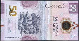 MEXICO $50 ! SERIES CL0376222 ANGEL # 6-DEC-2023 !  AXOLOTL POLYMER NOTE Mint BU Crisp Read Descr. For Notes - Mexique
