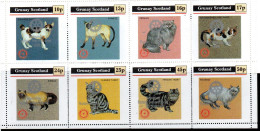 Rotary International 98 UK Scotland Grunay Cats Silver Overprint MS - Rotary, Lions Club