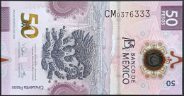 MEXICO $50 ! SERIES CM0376333 ANGEL # 6-DEC-2023 !  AXOLOTL POLYMER NOTE Mint BU Crisp Read Descr. For Notes - Mexique