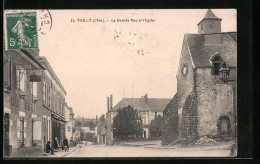 CPA Vailly, La Grande Rue Et L`Eglise  - Other & Unclassified