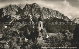 72357421 Grainau Mit Kirche Waxenstein Und Zugspitze Grainau - Other & Unclassified