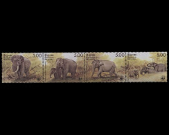 Sri Lanka, Tiere, MiNr. 753-756 Viererstreifen, Postfrisch - Sri Lanka (Ceylan) (1948-...)